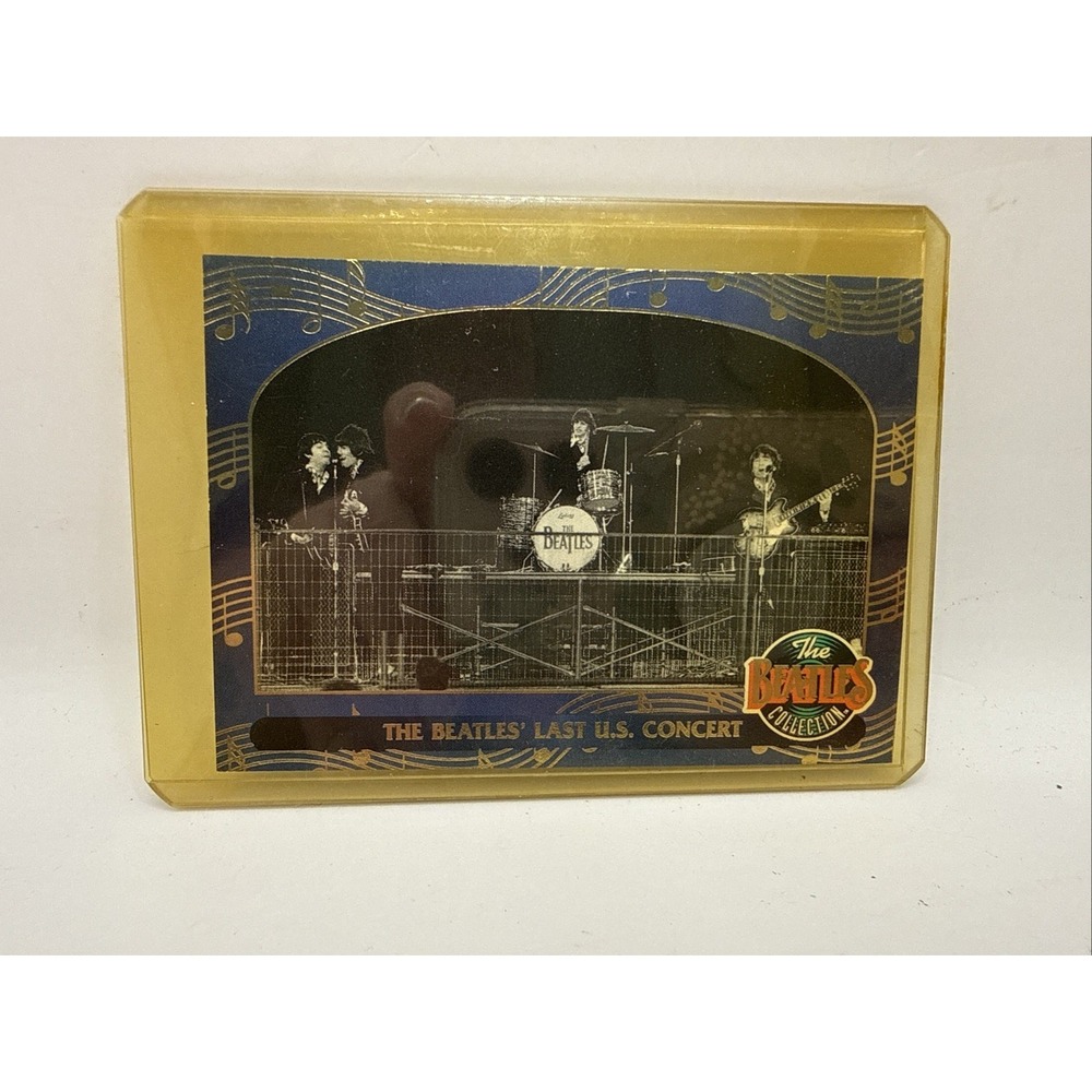 RARE! Mint! The Beatles Last U.S. Concert - Gold Embossed - Gloss Laminated Card